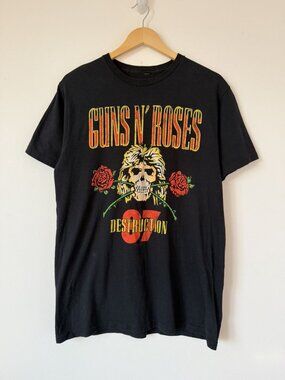 Guns N’ Roses 2014 Reprint UK Tour 1987 Band Tee Black M